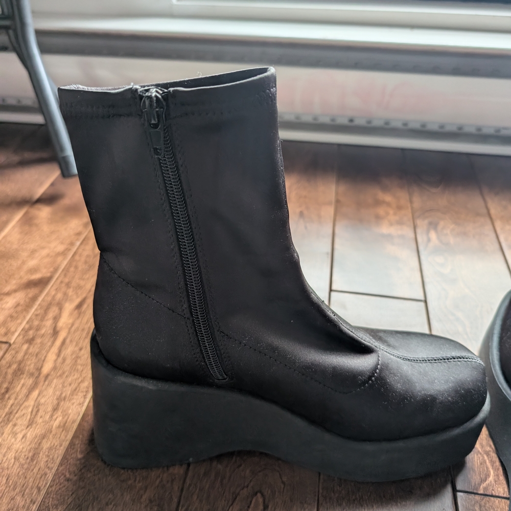 Women's Black Platform Ankle Boots